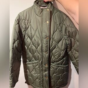 Women Green Jcrew Signature Puffer Primaloft